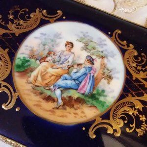 Vintage / Antique signed Trinket Jewelry Box